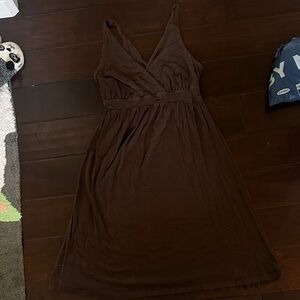 Elegant Brown Sleeveless Old Navy Maternity Dress Size Small